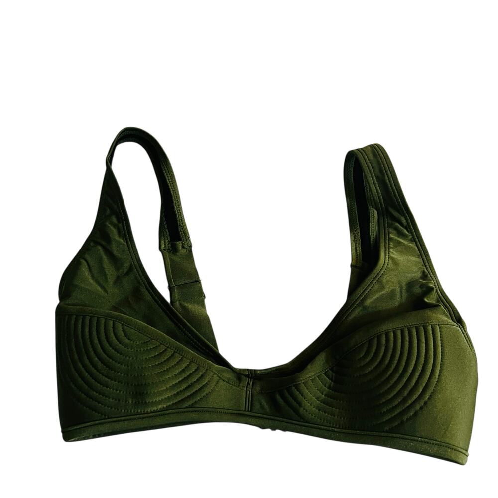 Chelsea & Violet Bikini Swim Top Size XS NWT Green - Picture 2 of 6